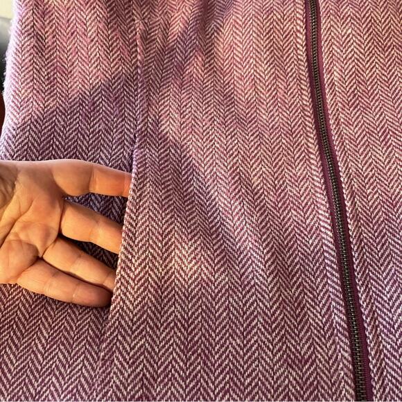 Coldwater Creek purple wool blend herringbone vest size 10 - Picture 5 of 10